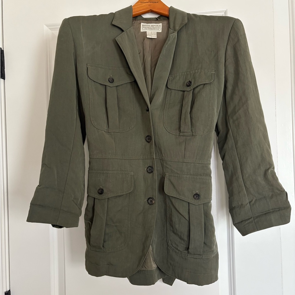 Rare Vintage Banana Republic Khaki Utility Jacket